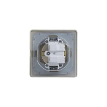 Розетка 1-м СП Glossa 16А IP44 с заземл. защ. шторки с крышкой в сборе беж. SE GSL000248