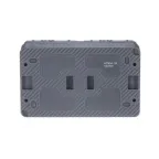 Розетка 2-м ОП AtlasDesign PROFI 16А IP54 заземл. защ. шторки антрацит SE ATN544026