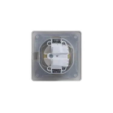 Розетка 1-м СП Glossa 16А IP44 с заземл. защ. шторки с крышкой в сборе перламутр. SE GSL000648