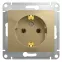 Розетка 1-м СП Glossa 16А IP20 с заземл. механизм титан SE GSL000443