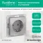 Розетка 1-м СП AtlasDesign 16А IP20 с заземл. защ. шторки механизм алюм. SE ATN000345