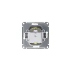 Розетка 1-м СП AtlasDesign 16А IP20 с заземл. защ. шторки механизм алюм. SE ATN000345