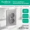 Розетка 2-м СП AtlasDesign 16А IP20 с заземл. в сборе алюм. SE ATN000324