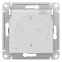 Розетка 1-м СП AtlasDesign Aqua 16А IP44 с заземл. защ. шторки с крышкой механизм бел. SE ATN440146