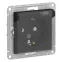 Розетка 1-м СП AtlasDesign Aqua 16А IP44 с заземл. защ. шторки с прозр. крышкой механизм карбон SE ATN441046