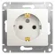 Розетка 1-м СП Glossa 16А IP20 с заземл. механизм перламутр. SE GSL000643