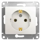 Розетка 1-м СП Glossa 16А IP20 с заземл. механизм перламутр. SE GSL000643