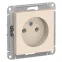 Розетка 1-м СП AtlasDesign 16А IP20 без заземл. без защ. шторок механизм беж. SE ATN000241