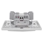 Розетка 1-м СП Минск 16А IP20 с заземл. защ. шторки бел. Basic EKF ERR16-028-100