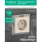 Розетка 1-м СП AtlasDesign 16А IP20 с заземл. механизм беж. SE ATN000243