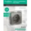 Розетка 1-м СП AtlasDesign 16А IP20 с заземл. механизм сталь SE ATN000943