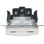Розетка BRITE РСбш10-3-44-БрБ 16А IP44 с заземл. защ. шторки с крышкой механизм бел. IEK BR-R16-16-44-K01
