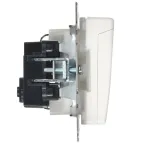 Розетка BRITE РСбш10-3-44-БрБ 16А IP44 с заземл. защ. шторки с крышкой механизм бел. IEK BR-R16-16-44-K01