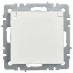 Розетка BRITE РСбш10-3-44-БрБ 16А IP44 с заземл. защ. шторки с крышкой механизм бел. IEK BR-R16-16-44-K01