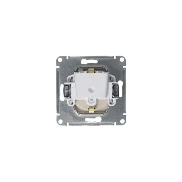 Розетка 1-м СП AtlasDesign 16А IP20 с заземл. защ. шторки с крышкой механизм алюм. SE ATN000346