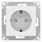 Розетка AtlasDesign 16А с заземл. защ. шторки механизм лотос SE ATN001345