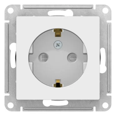 Розетка AtlasDesign 16А с заземл. защ. шторки механизм лотос SE ATN001345