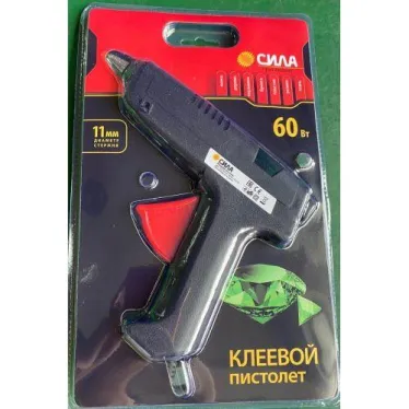 Термопистолет клеевой SGG60-01 60Вт под стержень 11мм (в комл. 11ммх7см 2шт) СИЛА Б0046684