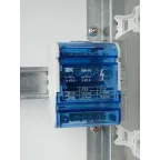 Шина на DIN-рейку в корпусе (кросс-модуль) ШНК 4х7 3L+PEN IEK YND10-4-07-100