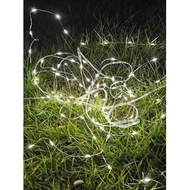 Гирлянда светодиодная 10м 100LED на солнечной батарее аккум. NI-MH 300мА.ч КОСМОС KOC_SOL197