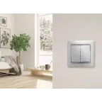 Выключатель 2-кл. СП Valena 10А IP31 250В механизм бел. IEK 774405