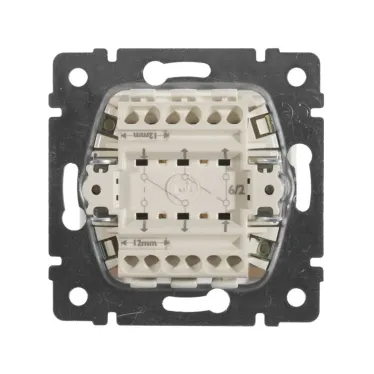 Переключатель проходной 2-кл. СП Valena 10А IP31 250В механизм бел. IEK 774408