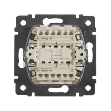 Переключатель перекрестный 1-кл. СП Valena 10А IP31 250В механизм бел. IEK 774407