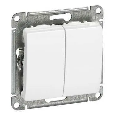 Выключатель 2-кл. СП Glossa 10А IP20 (сх. 5) 10AX механизм бел. SE GSL000151