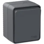 Переключатель проходной 1-кл. ОП AtlasDesign PROFI IP54 10AX антрацит SE ATN544061