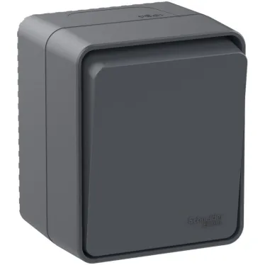 Переключатель проходной 1-кл. ОП AtlasDesign PROFI IP54 10AX антрацит SE ATN544061