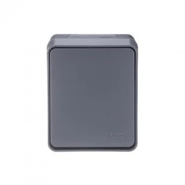 Переключатель проходной 1-кл. ОП AtlasDesign PROFI IP54 10AX антрацит SE ATN544061
