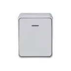 Выключатель 1-кл. ОП AtlasDesign PROFI IP54 10AX с подсветкой бел. SE ATN540113