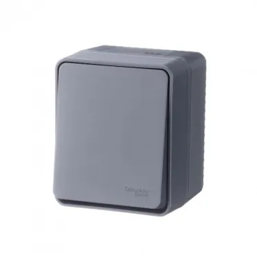 Выключатель 1-кл. ОП AtlasDesign PROFI IP54 10AX антрацит SE ATN544011