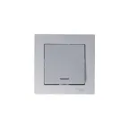 Выключатель 1-кл. СП AtlasDesign 10А IP20 (сх. 1а) 10AX с подсветкой механизм алюм. SE ATN000313