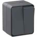 Выключатель 2-кл. ОП AtlasDesign PROFI IP54 10AX антрацит SE ATN544051