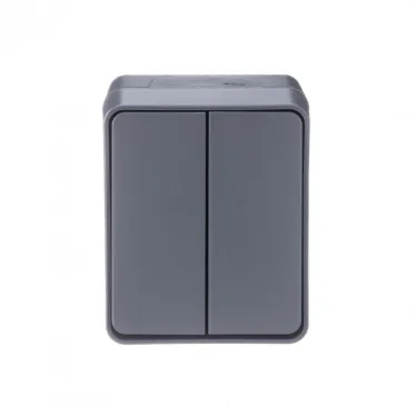 Выключатель 2-кл. ОП AtlasDesign PROFI IP54 10AX антрацит SE ATN544051