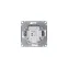Выключатель 2-кл. СП AtlasDesign 10А IP20 (сх. 5а) 10AX с подсветкой механизм алюм. SE ATN000353