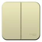 Выключатель 2-кл. ОП Blanca 10А IP20 (сх. 5) 250В с изолир. пластиной беж. SE BLNVA105017