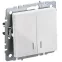 Выключатель 2-кл. СП BRITE ВС10-2-1-БрБ 10А с индик. механизм бел. IEK BR-V20-1-10-K01