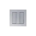 Выключатель 3-кл. СП AtlasDesign 10А IP20 (сх. 1+1+1) 10AX механизм алюм. SE ATN000331