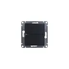 Выключатель 2-кл. СП Glossa 10А IP20 (сх. 5а) 10AX с подсветкой механизм антрацит SE GSL000753