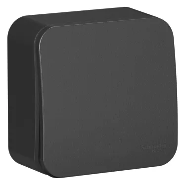 Выключатель 1-кл. ОП Blanca 10А IP20 (сх. 1) 250В с изолир. пластиной антрацит SE BLNVA101016