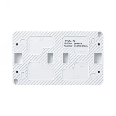 Блок ОП AtlasDesign PROFI IP54 (розетка 1-м 16А заземл. защ. шторки + 2-кл. выключатель 10А) бел. SE ATN540174