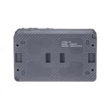 Блок ОП AtlasDesign PROFI IP54 (розетка 1-м 16А заземл. защ. шторки + 1-кл. выключатель 10А) антрацит SE ATN544070