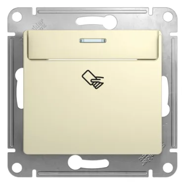 Выключатель карточный 1-кл. 1мод. СП Glossa 10А IP20 (сх. 6) механизм беж. SE GSL000269