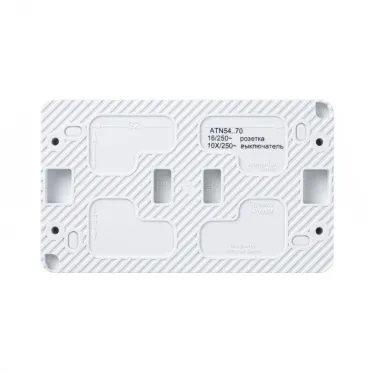 Блок ОП AtlasDesign PROFI IP54 (розетка 1-м 16А заземл. защ. шторки + 1-кл. выключатель 10А) бел. SE ATN540170