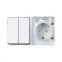 Блок ОП AtlasDesign PROFI IP54 (розетка 1-м 16А заземл. защ. шторки + 2-кл. выключатель 10А) бел. SE ATN540174