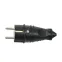 Вилка прямая MultiSet 16А 250В IP44 с заземл. каучук черн. SE MST4001BK