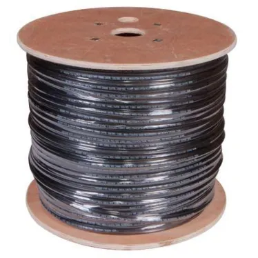 Кабель витая пара F/UTP кат.5e 4х2х24AWG solid PE OUTDOOR трос черн. (м) Rexant 01-0144