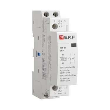 Контактор модульный КМ 25А 2NО (1 мод.) EKF km-1-25-20